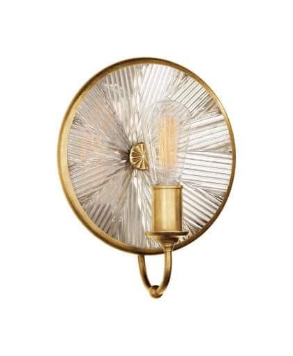 Rivington vägglampa rund mässing
