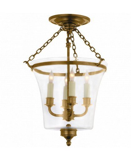 Sussex Bell Jar taklampa mässing