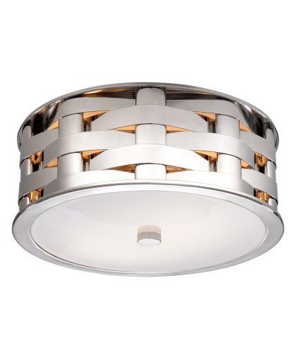 Ella Woven plafond nickel