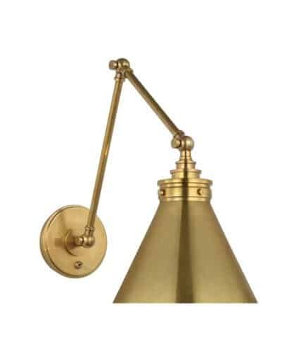 Parkington vägglampa dubbel antik mässing