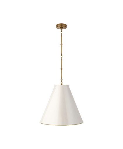 Goodman taklampa mässing/antikkhvit M