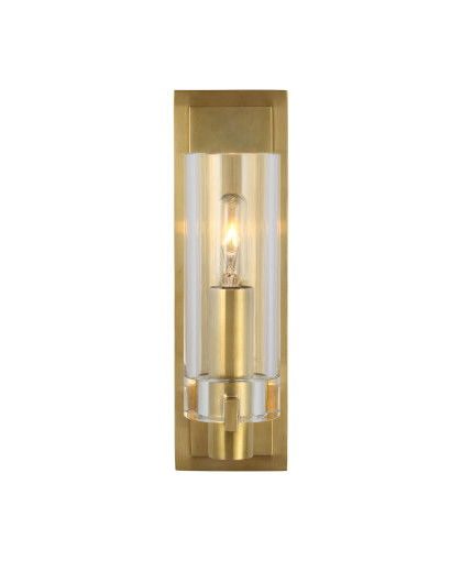 Sonnet Petite vägglampa antik mässing/klarglas