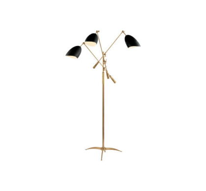 Sommerard golvlampa antik mässing/svart