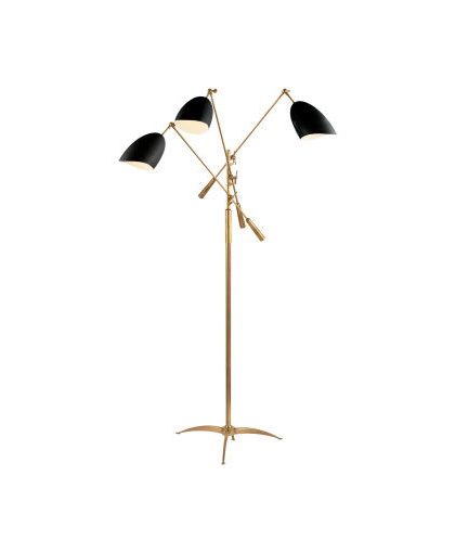 Sommerard golvlampa antik mässing/svart