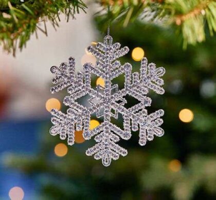 Glimma snöflingor julgransdekoration 2-pack