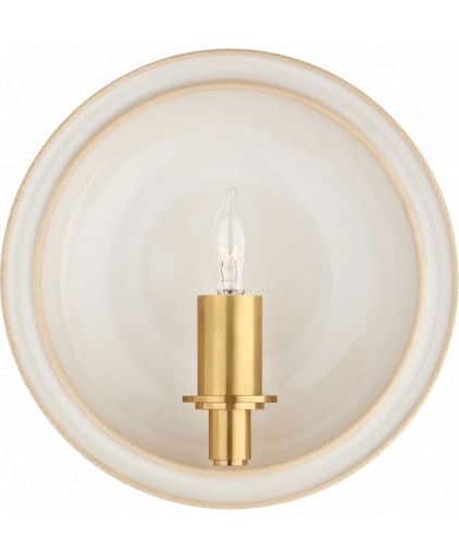 Leeds Round vägglampa ivory