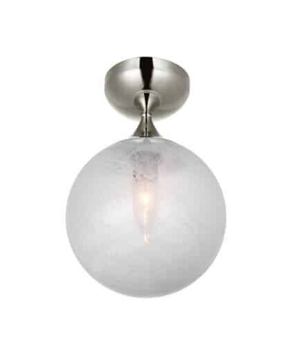 Cristol Single plafond nickel/vit