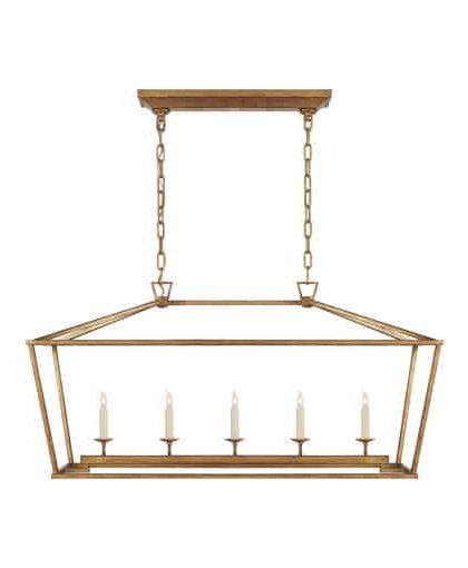 Darlana taklampa linjär Gilded Iron M