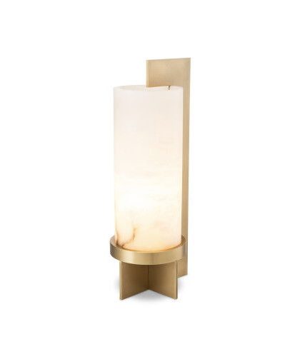 Atilla bordslampa mässing/alabaster