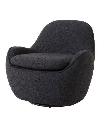 Cupido fåtölj bouclé black
