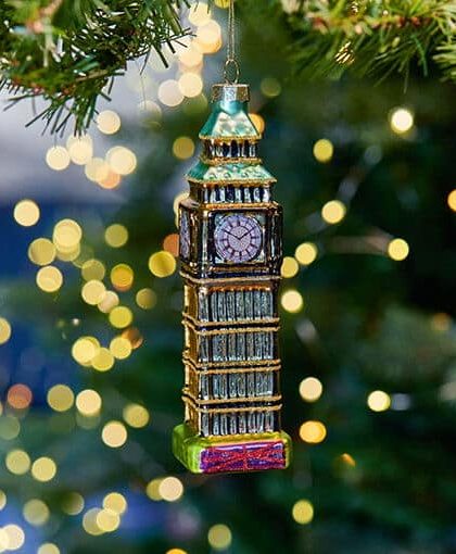 Big Ben julgransdekoration guld