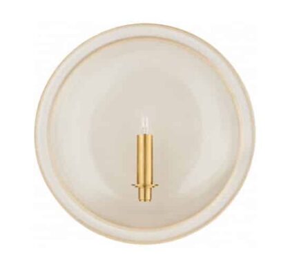 Leeds Round vägglampa ivory