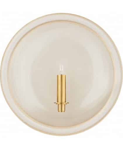 Leeds Round vägglampa ivory