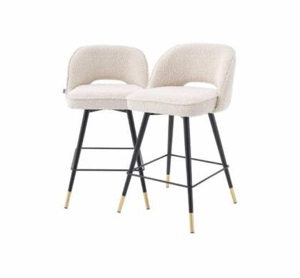 Cliff barstolar bouclé cream 2-set