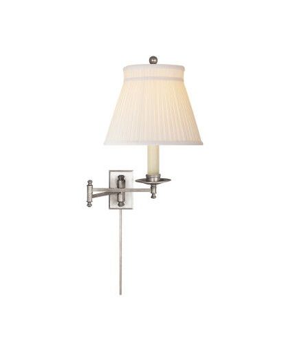 Dorchester vägglampa antik nickel/silke