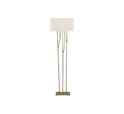 Aspen golvlampa Gilded Iron/linne