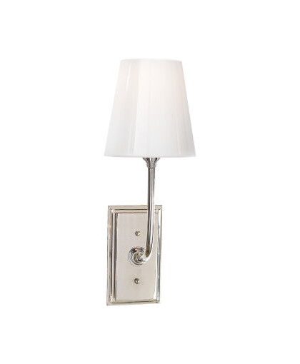 Hulton vägglampa nickel/vitt glas