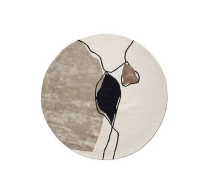 Abstract matta rund ivory