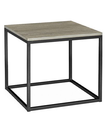 Mason sidobord antik grå kvadrat