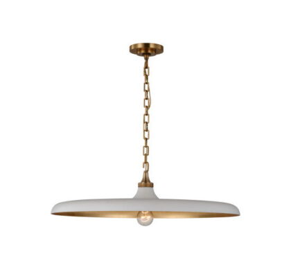 Piatto takpendel antik mässing/vit