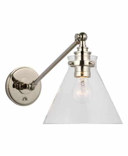 Parkington vägglampa nickel/klarglas