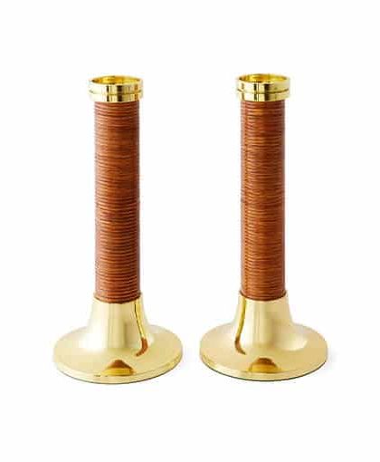 Riviera ljusstakar mässing 2-pack