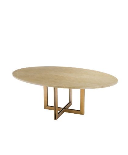 Melchior oval matbord mässing