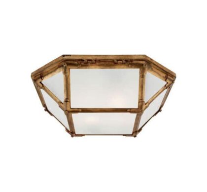 Morris plafond Gilded Iron/frostat glas