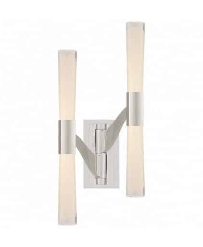 Brenta vägglampa dubbel nickel