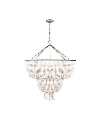 Jacqueline kristallkrona dubbel Burnished Silver Leaf/vit