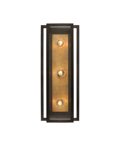 Halle 18 vägglampa brons/antik mässing