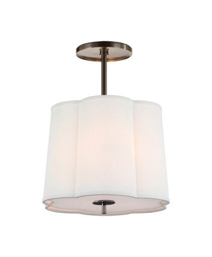 Simple Scallop taklampa brons