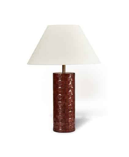 Kensington lampfot läder flätad