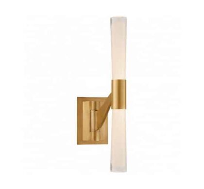 Brenta vägglampa vridbar antik mässing/klarglas