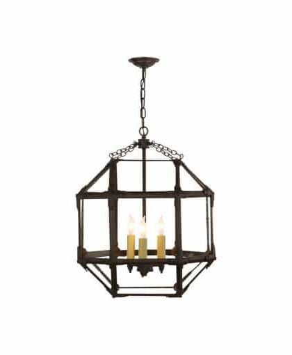 Morris taklampa antik zink/klarglas M