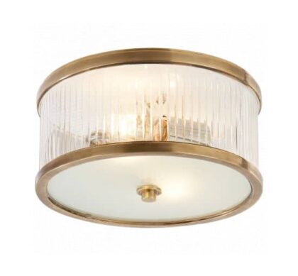 Randolph plafond rund antik mässing S