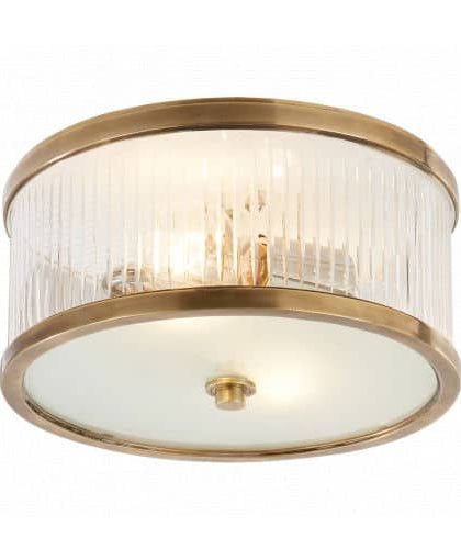 Randolph plafond rund antik mässing S