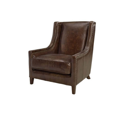 AW44 skinnfåtölj vintage cigar