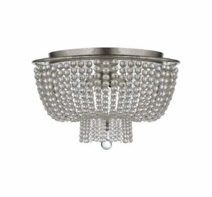 Jacqueline plafond Burnished Silver Leaf/klarglas