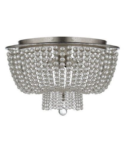Jacqueline plafond Burnished Silver Leaf/klarglas