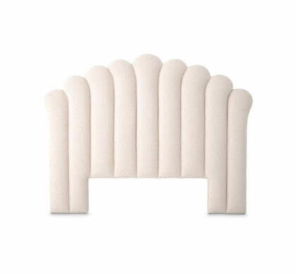 Trapezium sänggavel bouclé cream