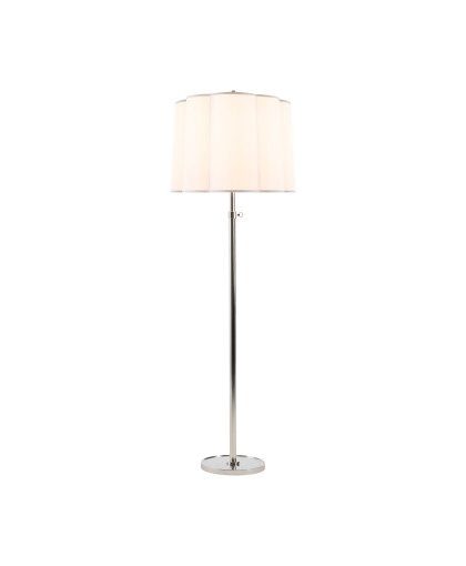 Simple golvlampa silver/Silk Scalloped