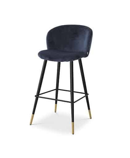 Volante barstol savona midnight blue velvet