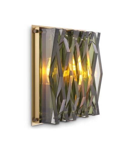 Nuvola vägglampa mässing