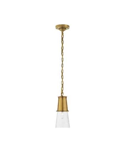 Robinson takpendel antik mässing/glas