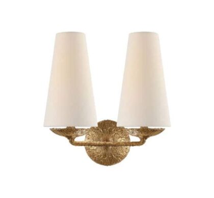 Fontaine vägglampa dubbel Gilded Plaster