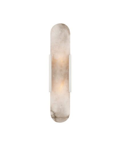 Melange vägglampa förlängd nickel
