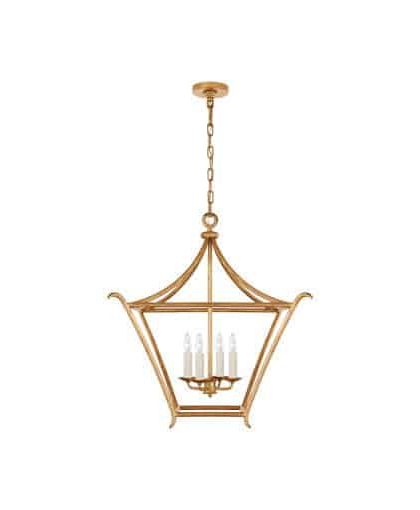 Aria taklampa kvadrat Antique Gold Leaf