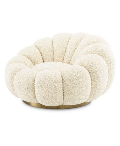Mello snurrfåtölj faux shearling