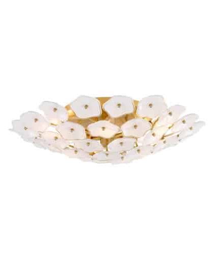 Leighton plafond mässing/cream
